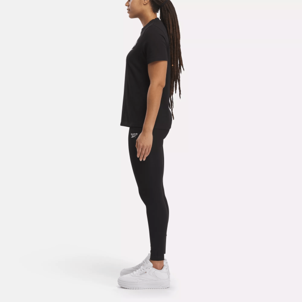 Women's Reebok Identity Small Logo Cotton Leggings - Image 2