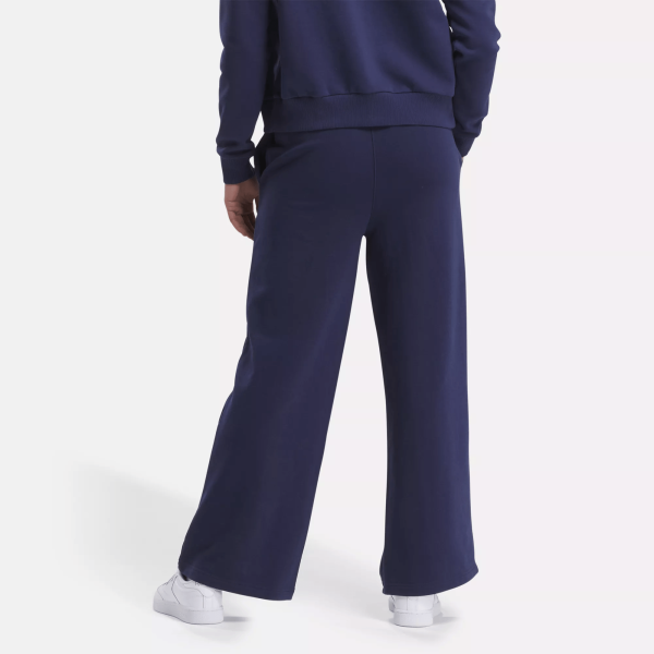 Women's Reebok Identity Small Logo Fleece Wide Leg Pants - Image 3