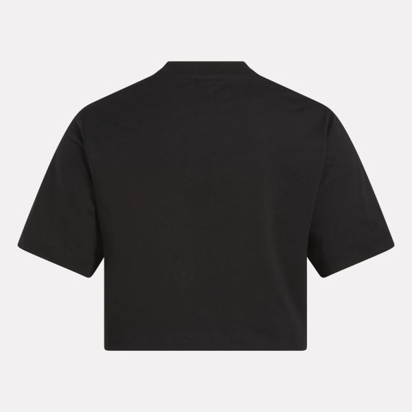 Women's Two-Color Logo Crew Cropped Short Sleeve Tee - Image 4