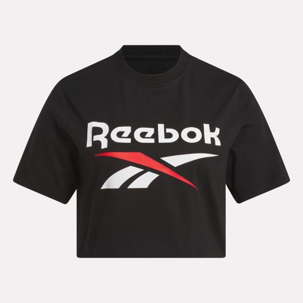 Women's Two-Color Logo Crew Cropped Short Sleeve Tee - Image 5