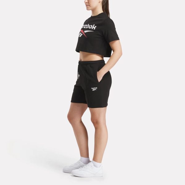 Women's Two-Color Logo Crew Cropped Short Sleeve Tee - Image 2