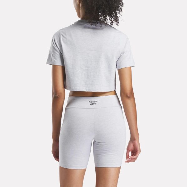 Women's Two-Color Logo Crew Cropped Short Sleeve Tee - Image 2