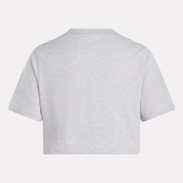Women's Two-Color Logo Crew Cropped Short Sleeve Tee - Image 4