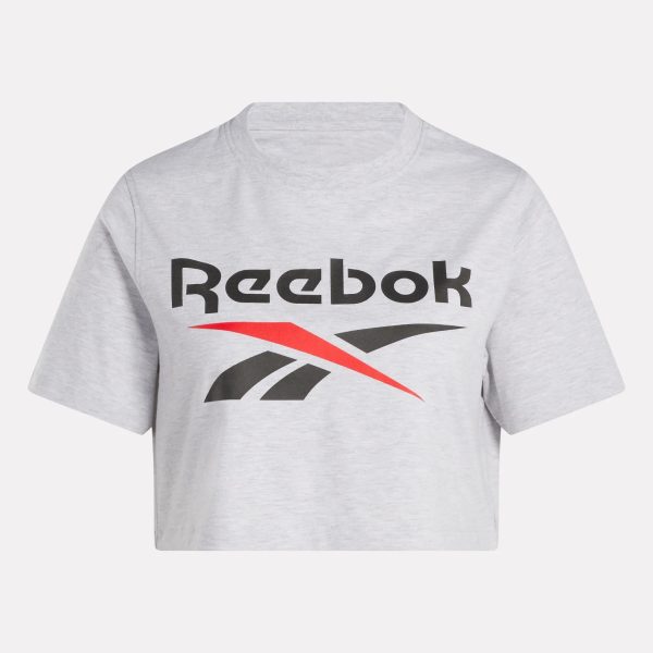 Women's Two-Color Logo Crew Cropped Short Sleeve Tee - Image 5