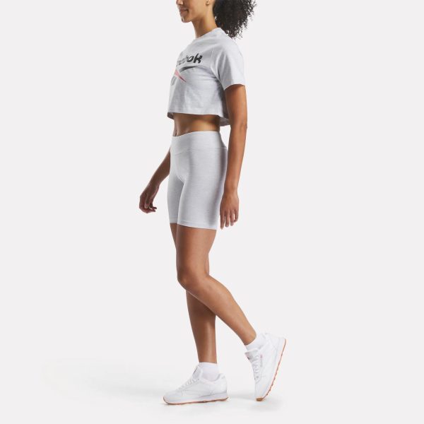 Women's Two-Color Logo Crew Cropped Short Sleeve Tee - Image 3