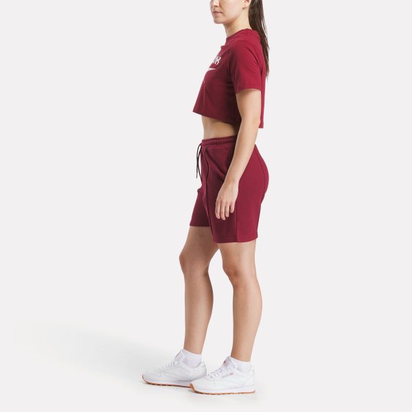 Women's Two-Color Logo Crew Cropped Short Sleeve Tee - Image 2