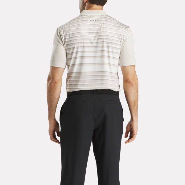 Men's Short Sleeve Stripe Pullover Polo Shirt with Tipped Rib Collar - Image 3