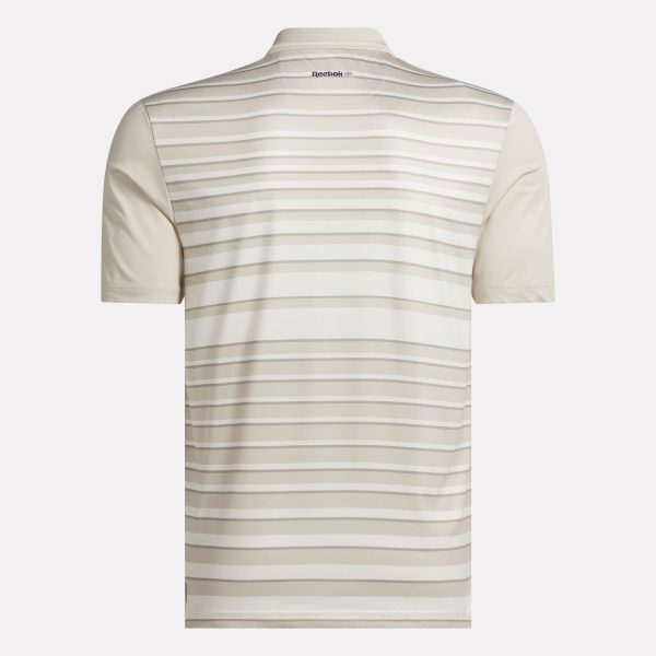 Men's Short Sleeve Stripe Pullover Polo Shirt with Tipped Rib Collar - Image 5