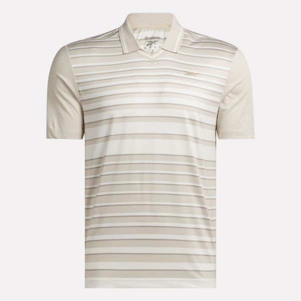 Men's Short Sleeve Stripe Pullover Polo Shirt with Tipped Rib Collar - Image 4