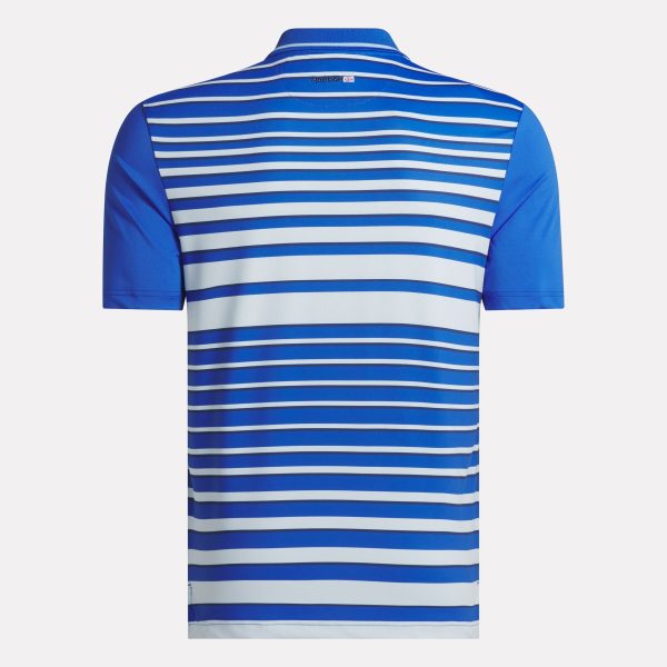 Men's Short Sleeve Stripe Pullover Polo Shirt with Tipped Rib Collar - Image 5
