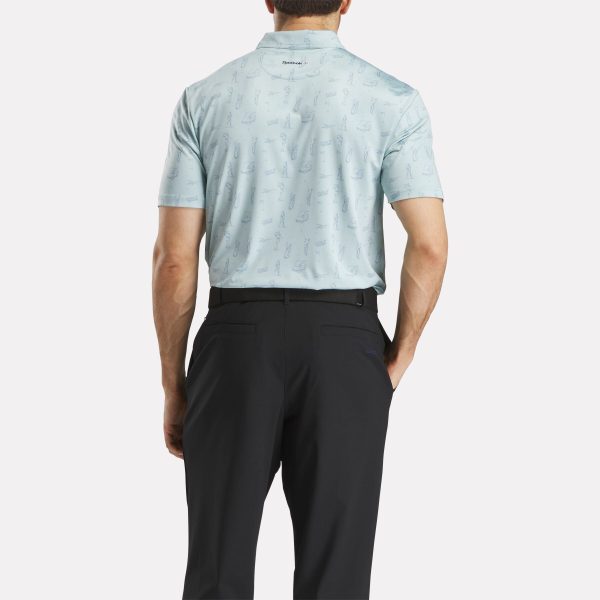 Men's Short Sleeve Tournament Etching Print Polo Shirt - Image 3