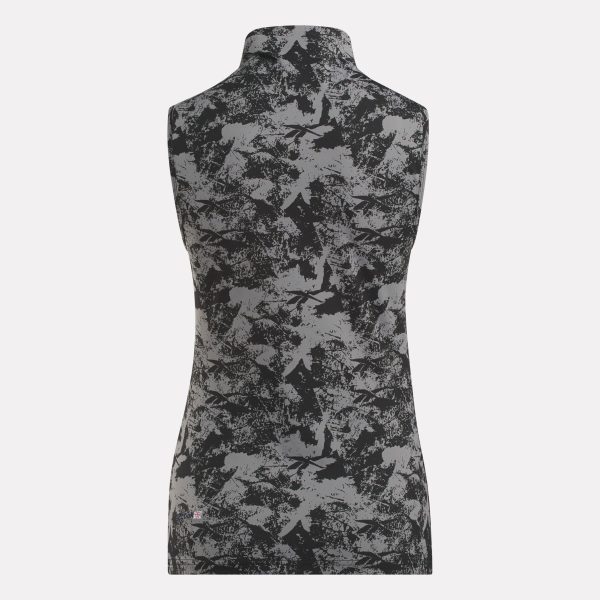 Women's Sleeveless Mock Neck Golf Top - Vector Abstract Print - Image 5