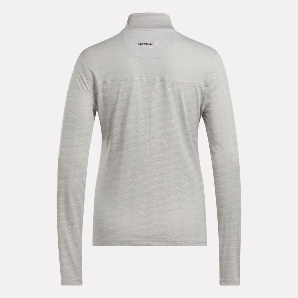 Women's Long Sleeve Engineered Vector Jacquard 1/4 Zip Golf Pullover Top - Image 5
