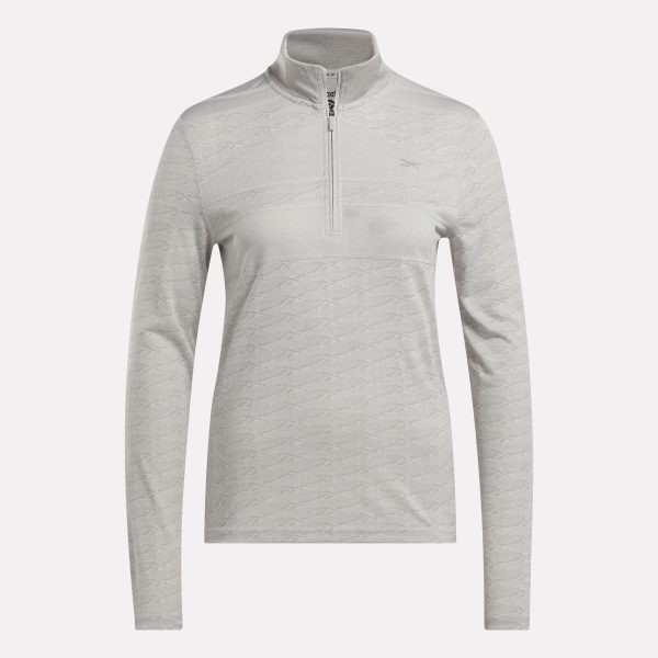 Women's Long Sleeve Engineered Vector Jacquard 1/4 Zip Golf Pullover Top - Image 4