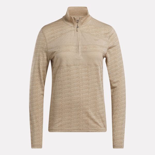 Women's Long Sleeve Engineered Vector Jacquard 1/4 Zip Golf Pullover Top - Image 4